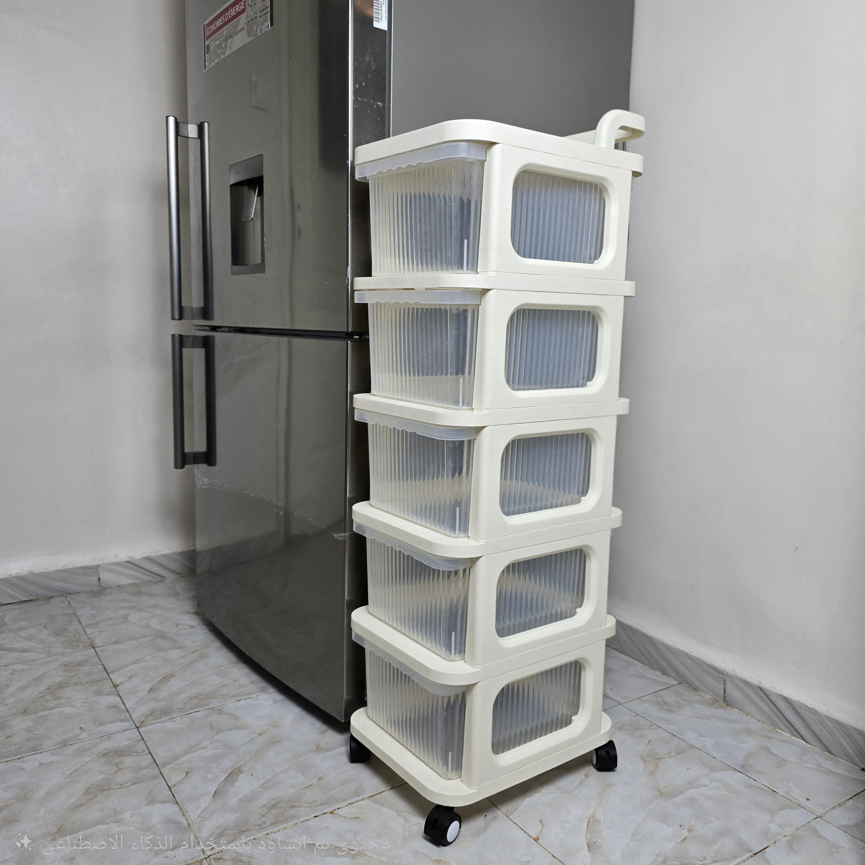 رفوف تخزين بعجلات متعددة الطوابق _ حل عملي لتوفير المساحة