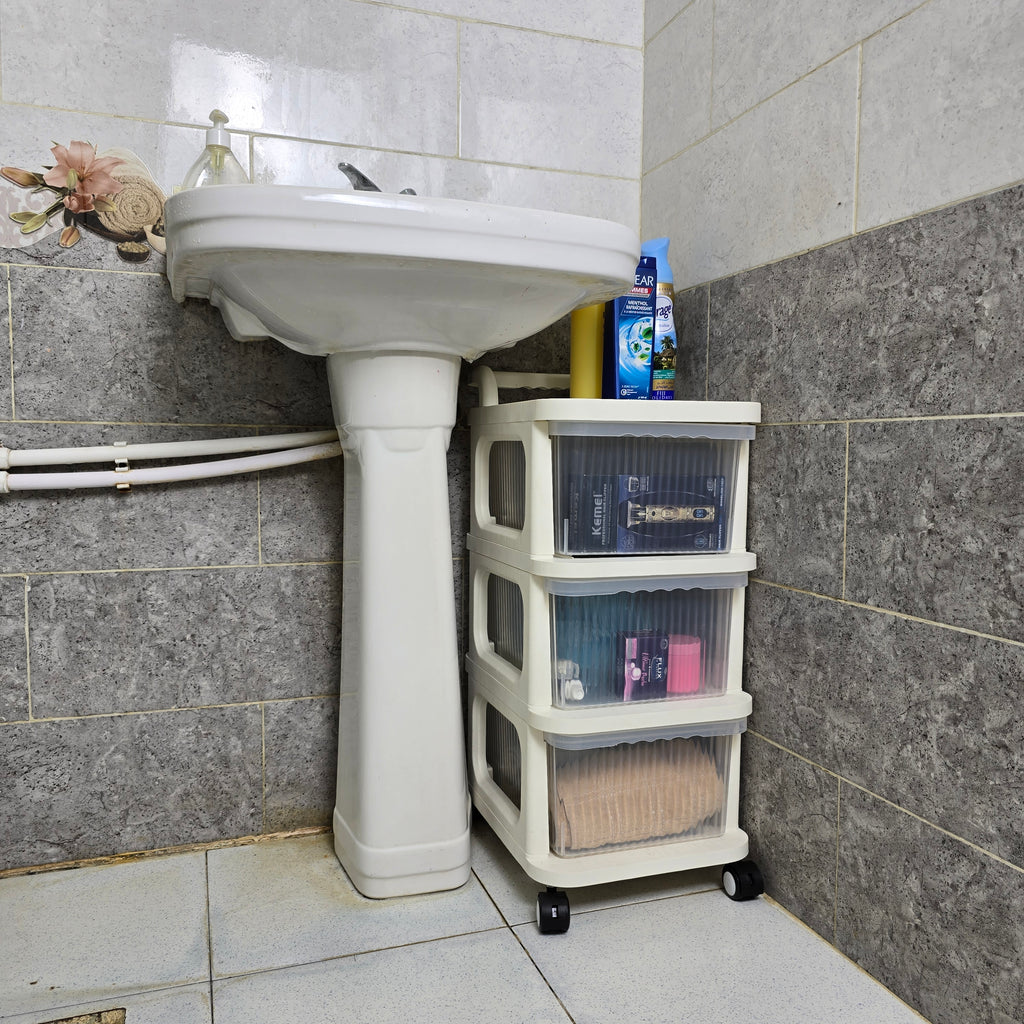 رفوف تخزين بعجلات متعددة الطوابق _ حل عملي لتوفير المساحة